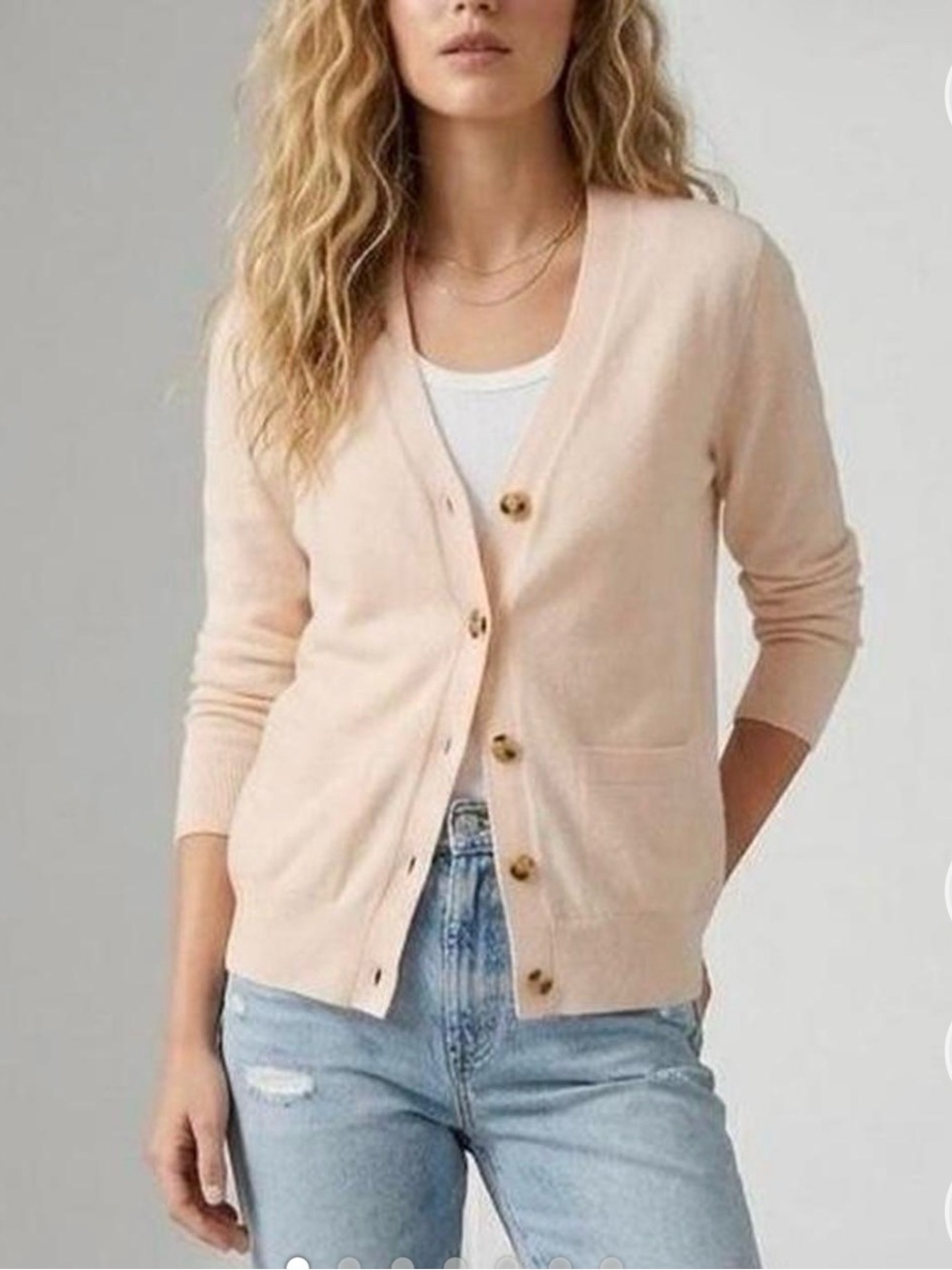 J. CREW wool cashmere blend cozy quiet luxury academia cardigan sweater XXS
